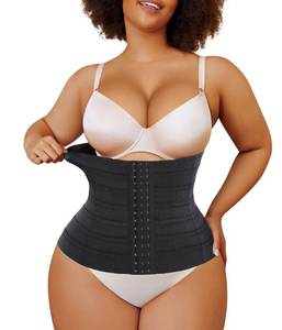 lot 15611 image: Nebility Waist Cincher Shapewear Tummy Control Plus Size Waist Trainers for Women Belly Trimmer Body Shaper Corset Girdle(4X,Black Plus Size)