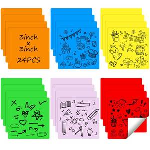 lot 15612 image: proturbo 23 Pack Reusable Dry Erase Sticky Notes 3inch Dry Rrase Labels Reusable Whiteboard Stickers Colorful Dry Rrase Post It Notes - Reusable Sticky Notes, Removable & Washable (3x3inch)