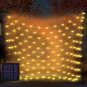 lot 15617 image: Solar Outdoor Mesh Lights Waterproof, Bush Christmas Net Lights with 8-Lighting Modes for Tree Garden Yard Christmas Wedding Party Decoration(USED)