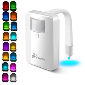 lot 15627 image: Witshine Toilet Night Light - 16 Color Changing Motion Sensor Activated LED Bowl Nightlight for Bathroom Decor - Cool & Unique Gadget for Men, Kids - Perfect Birthday Gift