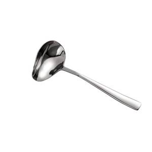 lot 15662 image: IMEEA Sauce Gravy Ladle 1810 Stainless Steel Drizzle Spoon with Pour Spout for Gravy Boat, 7.28 Inch