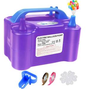 lot 15673 image: Balloon Pump Electric, Portable Balloon Pump Electric Air Balloon Pump Electric Balloon Inflator, Balloon Decorations for Birthday Parties, Weddings, Festivals and PartyPurple
