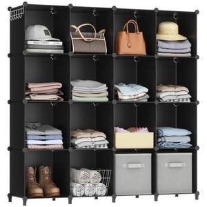 lot 15736 image: HOMIDEC Cube Storage Organizer 16-Cube Storage Shelf, Closet Organizer for Clothes, Closet Organizers and Storage,DIY Modular Bookshelf Storage Cubes for Bedroom, Living Room,Office
