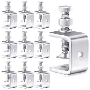 lot 15751 image: Lounsweer 20 Pcs Stainless Steel C Clamps Heavy Duty 1 316 Inch Mini Tiger Clamp with Stable Wide Jaw Opening Small Screw Clamps for Metal Working Mounting Woodworking