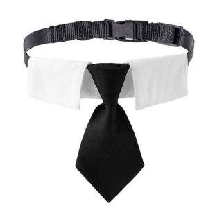 lot 15815 image: ADOGGYGO Adjustable Dog Neck Tie Collar Dog Collar with Black Necktie Wedding Formal Dog Collars for Medium Large Dogs Pets (Large, Black)