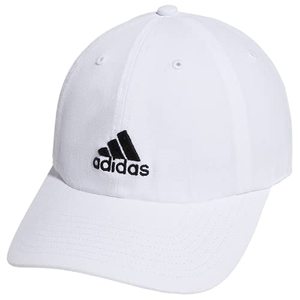 lot 15822 image: adidas Unisex Kids-BoysGirls Relaxed Adjustable Fit Cap, WhiteBlack, One Size