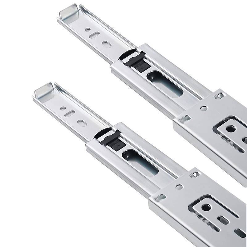 lot 45122 image: Gobrico Hardware 18-inch Soft Self Close Full Extension Drawer Slides, 3Folds Ball Bearing Side-Mount Drawer Runners Glides, 1Pair
