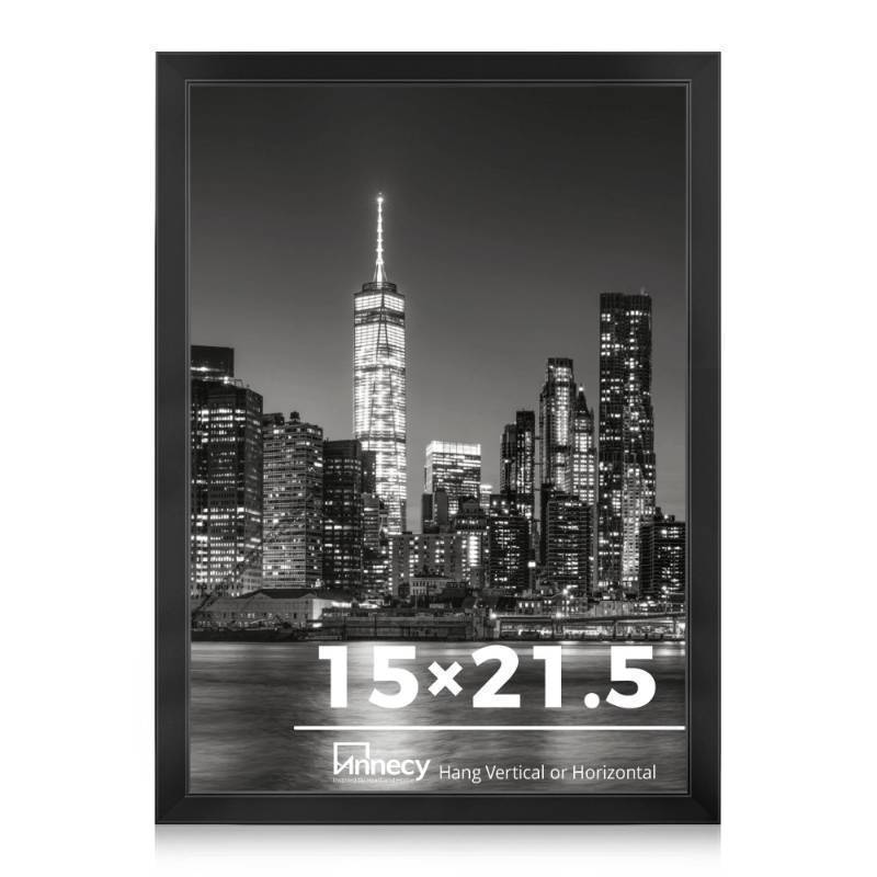 lot 45164 image: Annecy 15x21.25 Picture Frame Black��1 Pack��, 15 x 21.25 Picture Frame for Wall Decoration, Classic Black Minimalist Style Suitable for Decorating Houses, Offices, Hotels