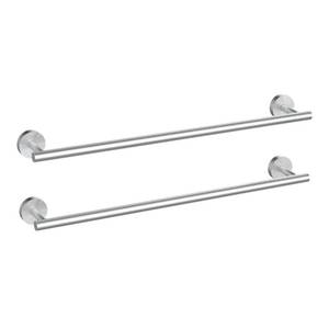 lot 42615 image: Newfun 24 Inch Brushed Nickel Bathroom Towel Holder,2Pcs Towel Bar for Bathroom Rod Classic SUS304 Stainless Steel Towel Racks Wall Mounted