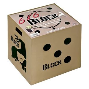 lot 42648 image: Field Logic Block 6-Sided Arrow Archery Target with Polyfusion Technology, Black, 18 x 18 x 16 (B56700)