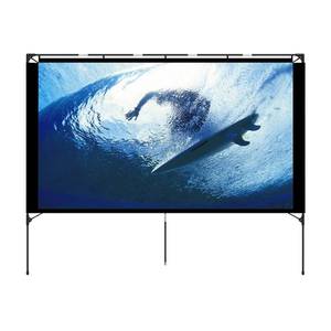 lot 42654 image: Projector Screen Outdoor, Vamvo Portable Projector Screen with Aluminum Alloy Stand 120 Foldable Projector Screen, 10 Feet Indoor Movie Screen with Carrying Bag for Home Theater Backyard Movie Night
