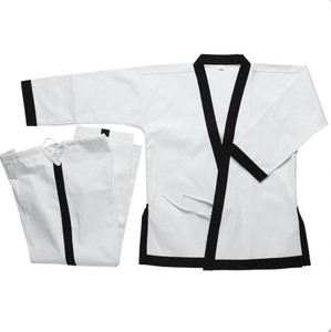 lot 97 image: KARATE & MARTIAL ARTS COMBAT UNIFORM SET - HEAVY WEIGHT BLK VNECK