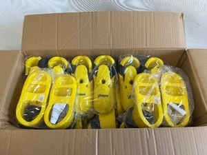 lot 37 image: BOX of 10 VIPER YELLOW KICKING SAFETY GEAR (CHILD S)