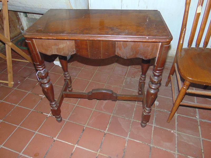 lot 8029 image: Wooden Side Table, 27 x 15 x 28-12
