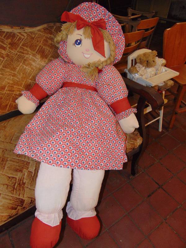 lot 8178 image: Large Rag Doll 48 tall