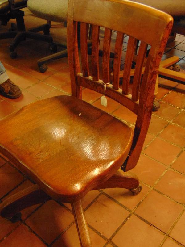 lot 8194 image: Antique Wooden Secretarial Chair