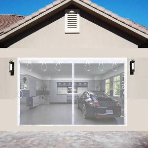 lot 14572 image: Magnetic Garage Door Screen 16x7 FT for 2 Car Garage Barn Gym Door 192x84inch, 16x7ft Fiberglass Mesh Door Curtain, Strong Magnets, Durable Heavy Duty Easy to Install (Screen Size 16.34x7.15FT White)