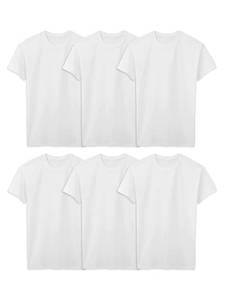 lot 14577 image: Fruit of the Loom mens Stay Tucked Crew T-shirt Underwear, Tall Man - White 6 Pack, X-Large US