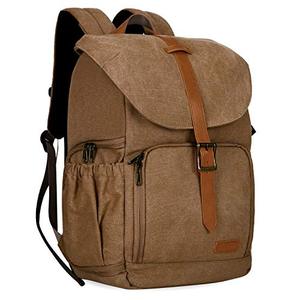 lot 14596 image: BAGSMART Camera Backpack, DSLR Camera Bag Backpacks for Photographers, Waterproof Anti-Theft Photography Backpack with 15 Inch Laptop Compartment, Khaki