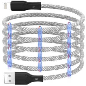 lot 14603 image: Magtame iPhone Charger Lightning Cable, 3.3ft Magnetic Coiled iPhone Cable Fast Charging Braided Charger Cord, MFi Certified Compatible with iPhone 14 13 12 11 Pro Max Plus Tangle-Free and Durable