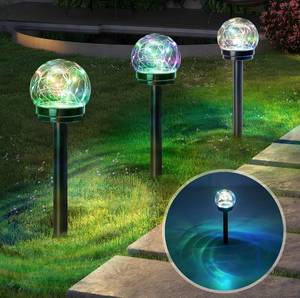 lot 18225 image: Solar Pathway Lights Outdoor Solar Garde Stake LED Colour Changing Globe Garden Lights,Decorative Yard Waterproof Lights Birthday Gifts for Mom for Yard Patio Walkway Landscape