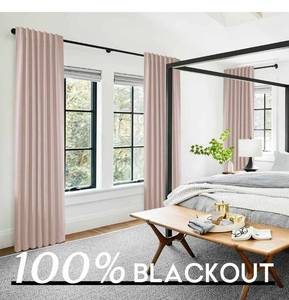 lot 18228 image: Pink Blackout Curtains for Nursery,Light Blocking Linen Kids Curtains for Girls Bedroom Room Decor,Back Tab Hooks Pleated,84 Inches Long,Dusty Blush Pink