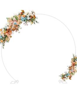 lot 18230 image: Wokceer 9.2FT Wedding Arch Round Backdrop Stand Wedding Arches for Ceremony Circle Balloon Arch Stand Frame