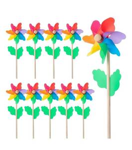 lot 18263 image: Mr. Pen- Rainbow Flower Pinwheels, 10 Pack, Pinwheels for Yard and Garden, Pinwheels for Kids