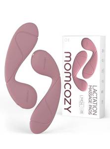 lot 18278 image: Momcozy Hands-Free Lactation Massager, Maximum Heat & Vibration Area for Faster Milk Flow, Soft Warming Breast Massager for Easier Breastfeeding, Pumping, 2 Pack