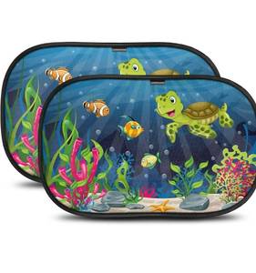 lot 18283 image: Car Window Shade for Baby with Certified UV-Protection 2 Pack - 20x12