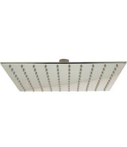lot 18288 image: Ultra Thin Solid Brass Rain Shower Head By PlumbUSA (10 Square, Chrome)