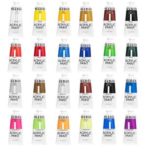 lot 20384 image: MEEDEN Heavy Body Acrylic Paint Sets, 24-color 60 ml2 oz Tubes Acrylic Paint Set, Rich Pigments Non-Toxic Art & Craft Paints for Artists, Hobby Painters & Beginners