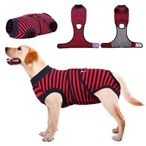 lot 20432 image: Kuoser Recovery Suit for Dogs Cats After Surgery, Professional Pet Recovery Shirt Dog Abdominal Wounds Bandages, Substitute E-Collar & Cone,Prevent Licking Dog Onesies Pet Surgery Recovery Suit