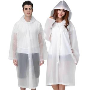 lot 20434 image: Cosowe Rain Ponchos for Adults Reusable, 2 Pcs Raincoats for Women Men with Hood (A-Adults Poncho-White)