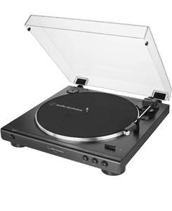 lot 59127 image: Audio-Technica AT-LP60X-BK Fully Automatic Belt-Drive Stereo Turntable, Black, Hi-Fi, 2 Speed, Dust Cover, Anti-Resonance, Die-Cast Aluminum Platter-Retail-$149.00