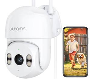lot 1006 image: blurams 2K Security Camera Outdoor, 360° PTZ Cameras for Home Security Outside with Motion Detection Tracking, Color Night Vision, Two-Way Audio, IP66 Weatherproof, 2.4GHz Wi-Fi, Works with Alexa