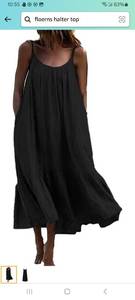 lot 10032 image: Womens Summer Casual Sleeveless Loose Dress Beach Maxi Long Dress XLARGE