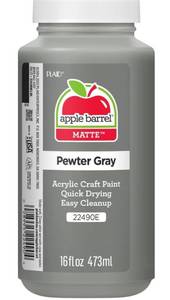 lot 10047 image: Apple Barrel ACRYLIC PAINT, 16 oz, Pewter Grey