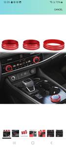 lot 10050 image: auovo Volume & Tune Knob AC Knob Covers & 4WD Knob Cover Compatible with Nissan Rogue Accessories 2021 2022 2023 Car Interior Trim Decorations Air Conditioner Switch Rings