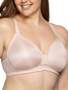 lot 10063 image: Vanity Fair Womens Full Figure Wireless Bra, Extended Side & Back Smoothing, Lightly Lined Cups Up to DDD 38D