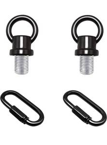 lot 10067 image: 18-IP Lighting Loops with Link Buckle Connectors for Light Fixture Chandelier Chain Extension, Pack of 2, Black