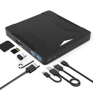 lot 10100 image: Wbacon 5 in 1 DVD Player Portable CD Player for Laptop, DVD Burner CD ROM External CDDVD Drive for PC, External Drive CD Drive USB DVD Drive for Desktop PC Laptop Windows Linux OS Apple Mac