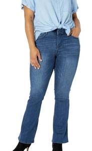 lot 10103 image: Democracy Womens Petite Plus Size Ab Solution Itty Bitty Boot Jean 12