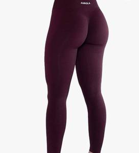 lot 10104 image: AUROLA Workout Leggings for Women Seamless Scrunch Tights Tummy Control Gym Fitness Girl Sport Active Yoga Pants XL