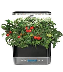 lot 10108 image: AeroGarden Harvest Elite Indoor Garden Hydroponic System with LED Grow Light and Herb Kit, Holds up to 6 Pods, Platinum
