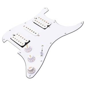 lot 10110 image: 3Ply White Loaded Pickguard Pre-Wired HSH Pickguard Pickups Fits for Fender Strat Style