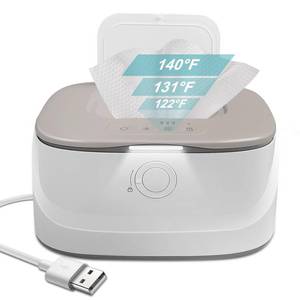 lot 10130 image: Baby Wipe Warmer with Light, Wet Wipes Dispenser Warmer with Pop-Up Holder, USB Charging Portable Large Capacity Diaper Warmer, Adult Nursery, Baby Newborn Essential Must Haves(NO RECHARGE BATTERY IN)