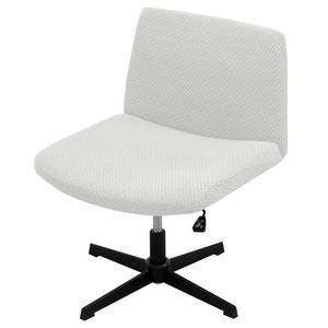 lot 10141 image: LiveGo Armless Chair Slipcover Armless Office Desk Chair Cover Knitted Jacquard Modern Vanity Chair Cover Wide Seat Computer Task Chair Cover Mid Back Accent Chair Cover (Jade White)