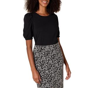 lot 10147 image: Amazon Essentials Womens Classic-Fit Puff Short-Sleeve Crewneck T-Shirt, Black, Medium