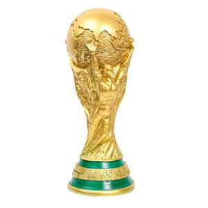 lot 10155 image: Oeedsns 2022 World Cup Soccer Ball, 10.6 inch World Cup Trophy Replica Replica Resin Soccer Collectibles Sports Fan Trophy Gold Bedroom Office Desktop Decor (10.6 inch World Cup Trophy)